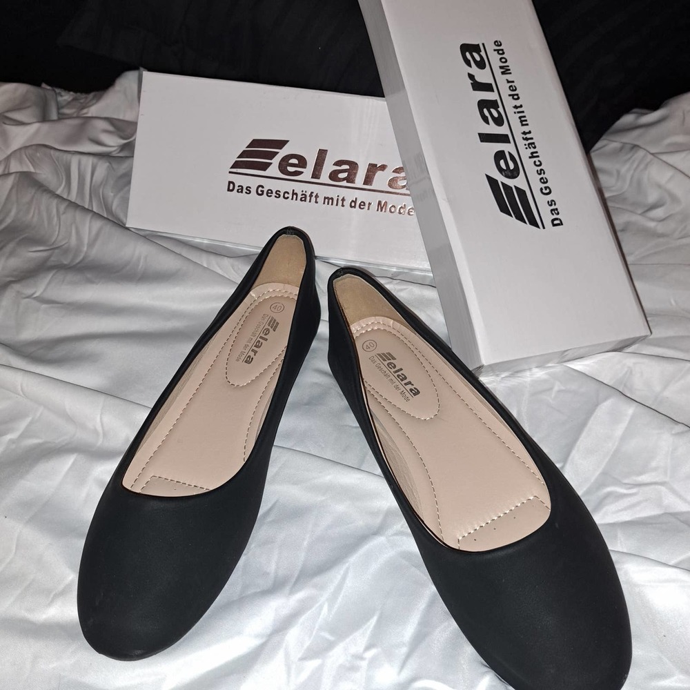 NIB - 9-9.5 Ballerina Flats Black - Picture 1 of 8